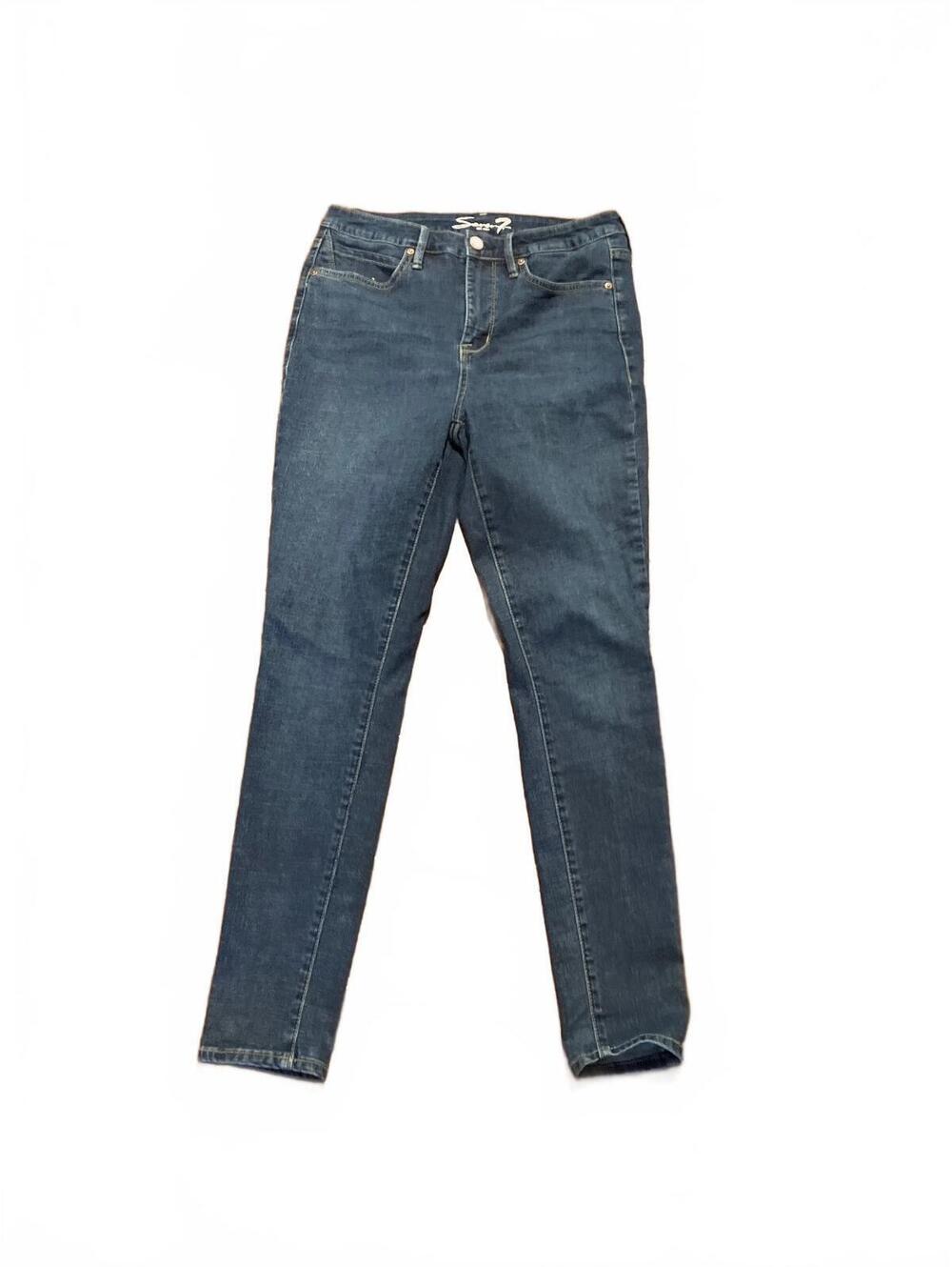 Seven7 Women's Minimalist Dark Wash Stretch Skinny Jeans Size 6